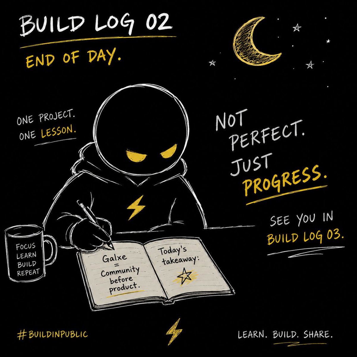 FederickKen's tweet photo. Build Log 02 // End of Day ⚡
Today's mission: Galxe.
One thing stood out:
Every campaign has a purpose beyond rewards.
The more I learn about Web3, the more I realize community is the real infrastructure.
See you in Build Log 03.
#Web3 #BuildInPublic https://t.co/o8xaY4Q9t9