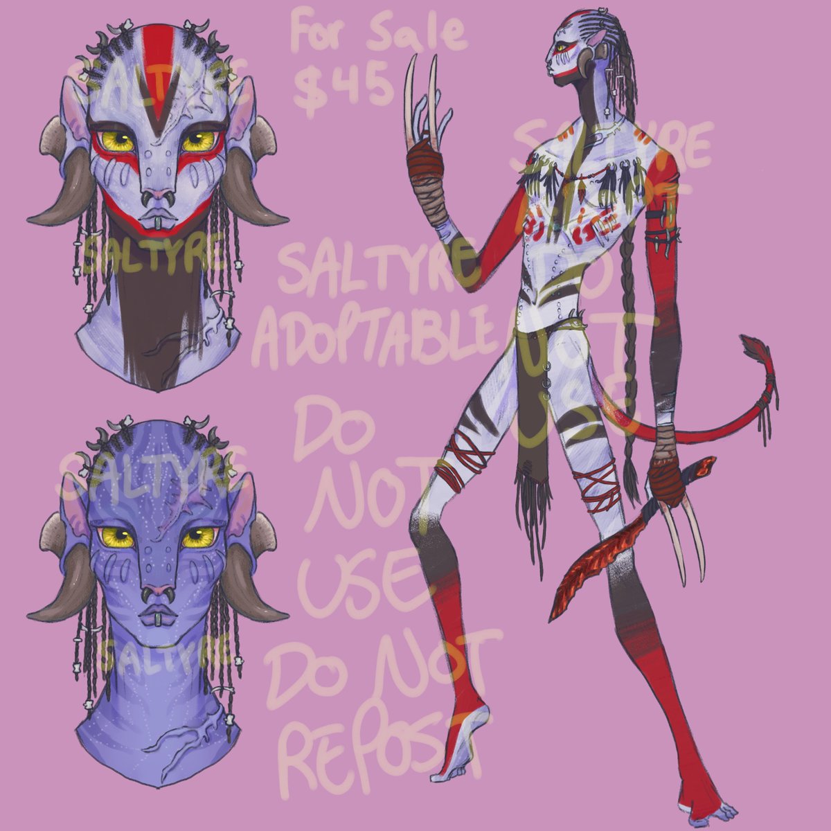 SaltyreArt's tweet photo. Four Mangkwan adopts currently available 
#adopts #Avatar #Mangkwan #adoptables https://t.co/kgolZHV35l