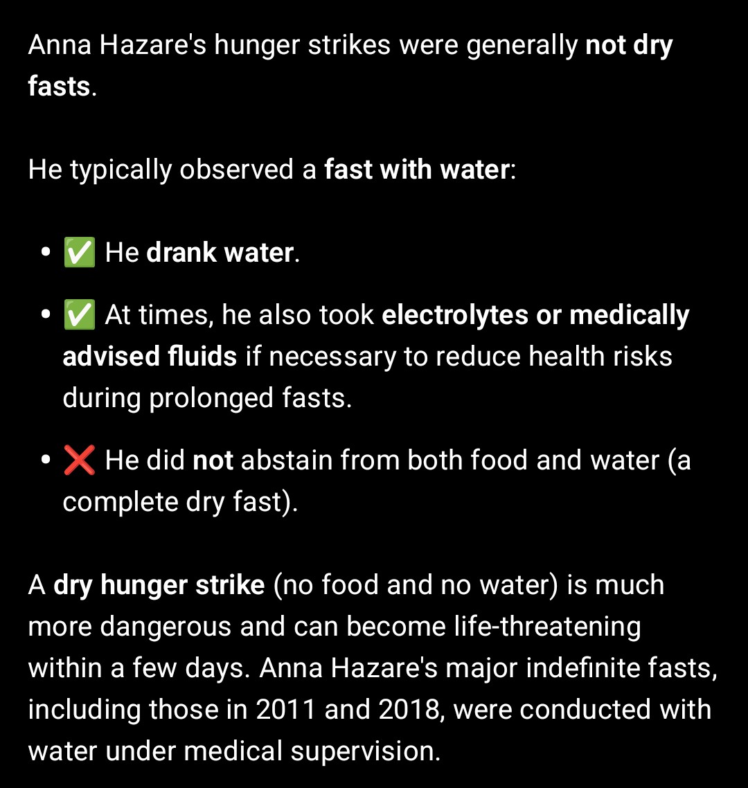 nucleus_dark's tweet photo. @the_hindu This is for who are asking " he is drinking something"  water and electrolytes are allowed in hunger strike, https://t.co/j7EXhpJQ8z