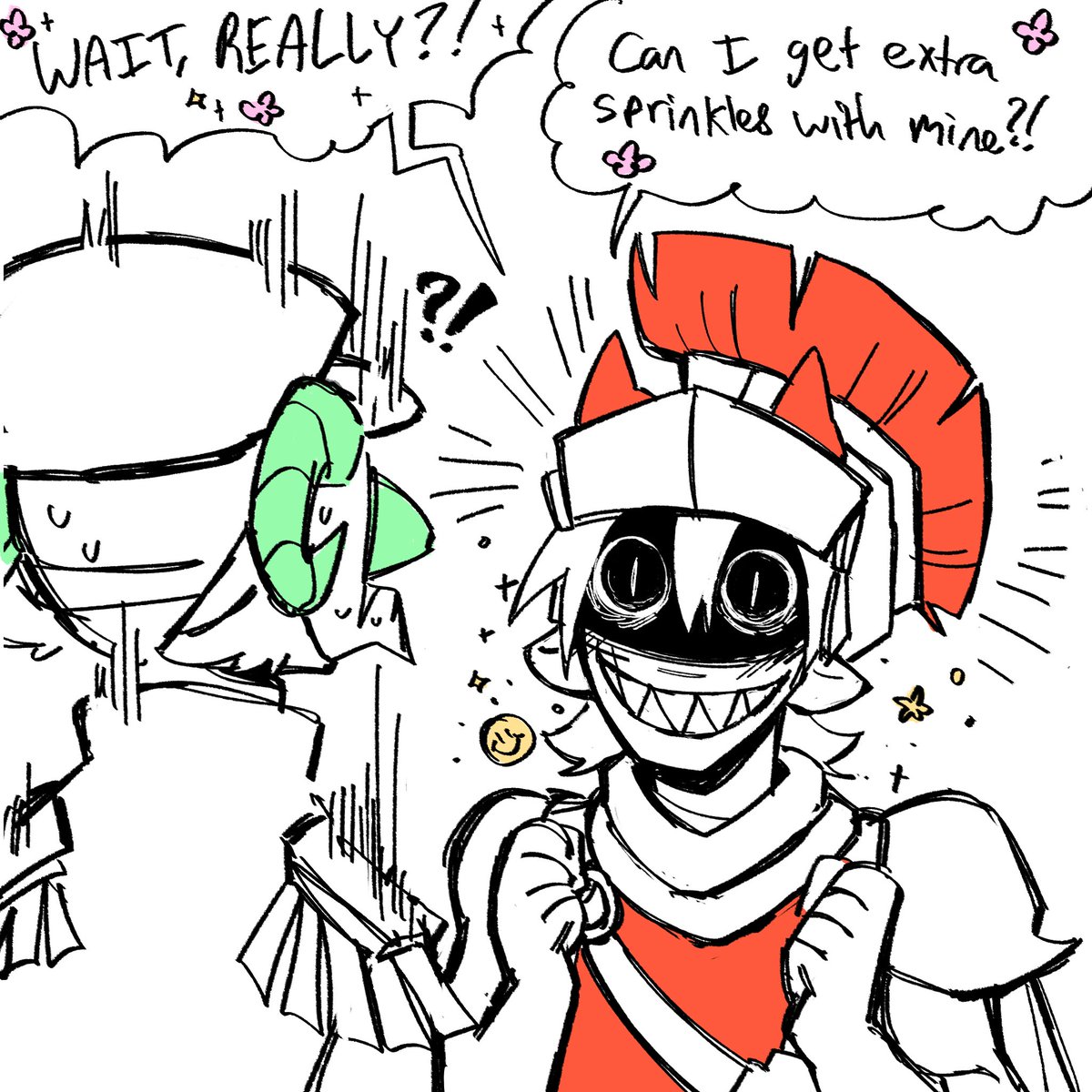 beachblu3s's tweet photo. I’ve never drawn venomshank before but he’s so silly to me [1/2] #phightingart #swordphighting https://t.co/DPUkXDGvwX