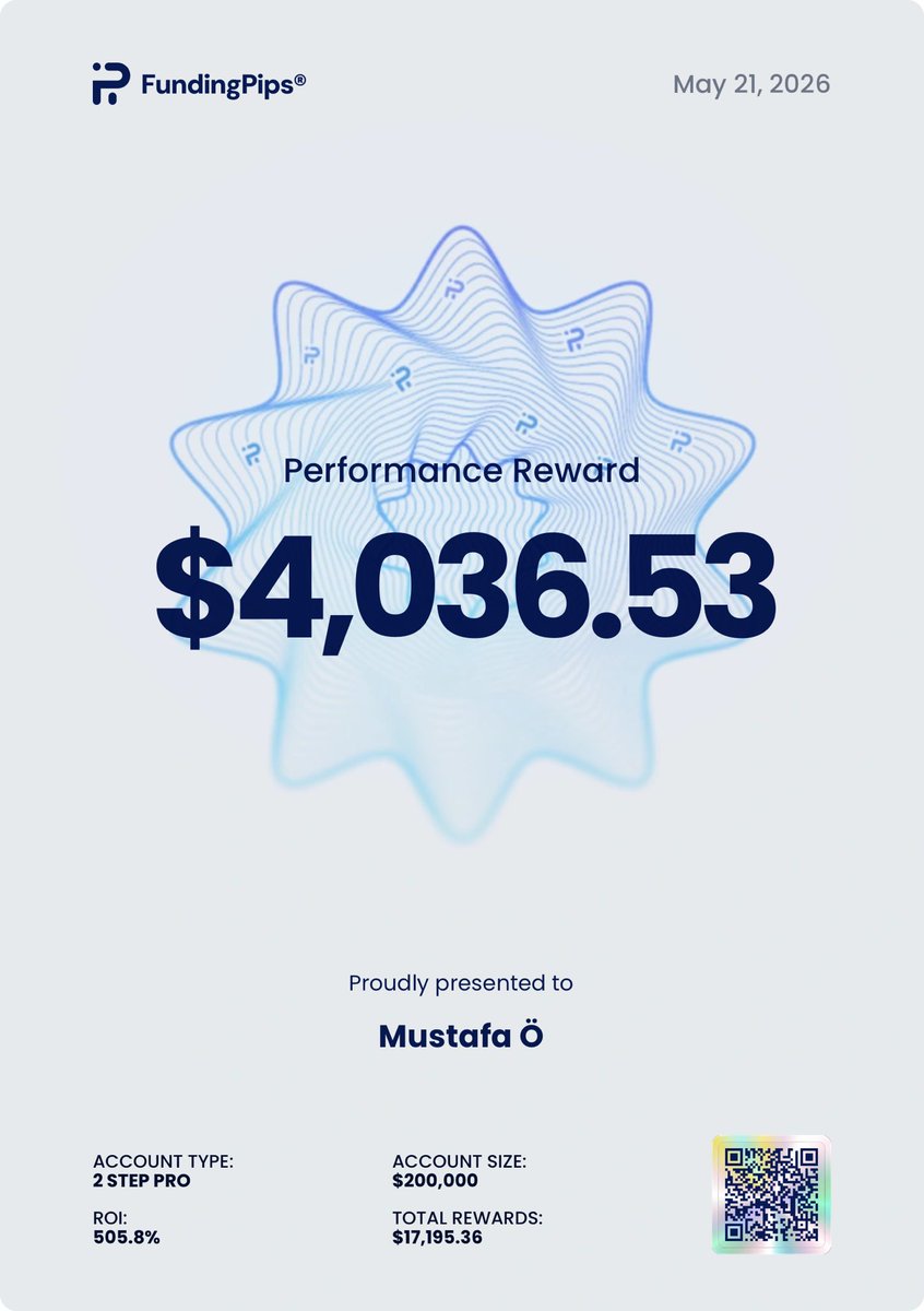 SealFunded's tweet photo. One $200,000 funded account means at least $20,000 in payouts for me

I don’t know how long it will take maybe 4 weeks, maybe 4 months 

but I’m confident I’ll get there

My personal record is $40,000 in payouts from a single $200k account

No gambling no high risk full focus 🧘🏻 https://t.co/WLvOS0MaYn