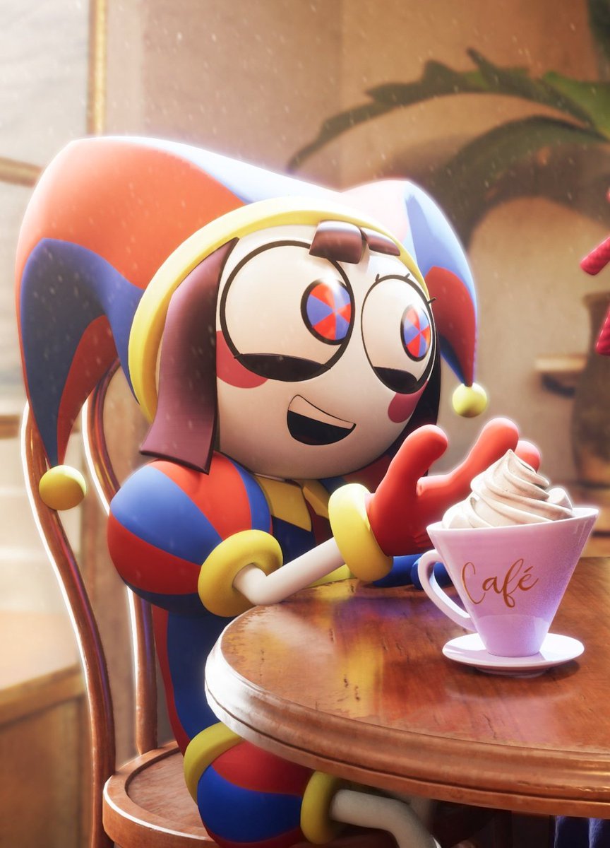 BISEXUALPOMNI's tweet photo. pomni looks so stupid with that giant silly hat and soft big eyes, always smiling GOD I LOVE HER I MISS HER SO MUCH https://t.co/p5NFRf0v30