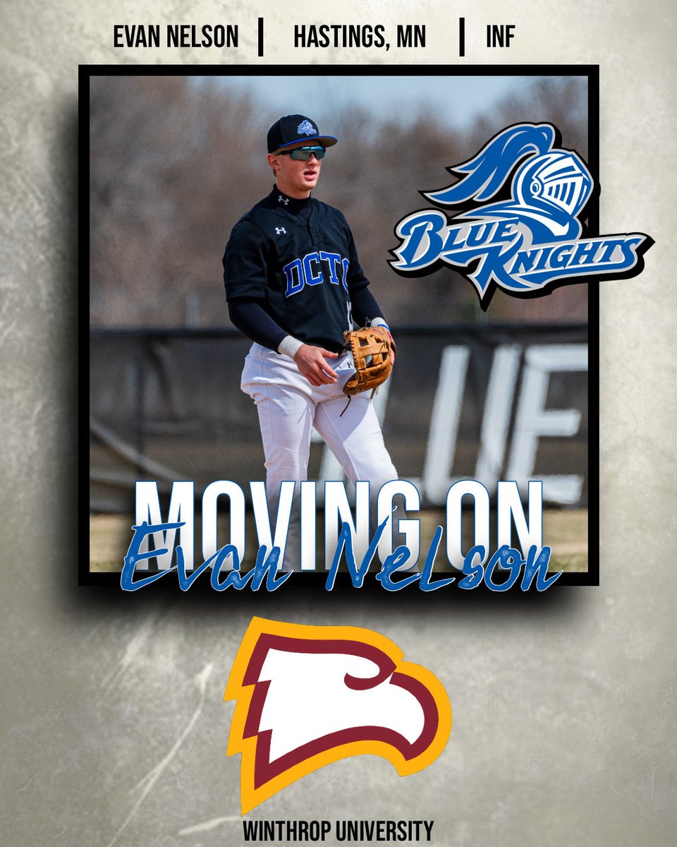BaseballDctc's tweet photo. Congrats to sophomore infielder, Evan Nelson, on finding his future home with the Winthrop University Eagles! We are incredibly excited for Evan and his family and to follow along with his future! https://t.co/OdvuprPRoO