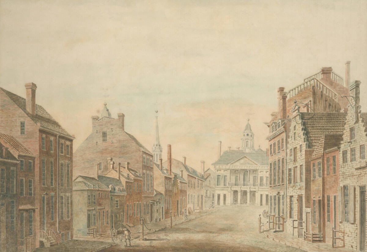250YearsAgoLive's tweet photo. The New York Provincial Congress evacuates New York City as British forces approach.

Yesterday, General Washington learned of 45 Royal Navy ships bearing down on New York from Sandy Hook. The situation looks dire. https://t.co/gSX22qUmfJ