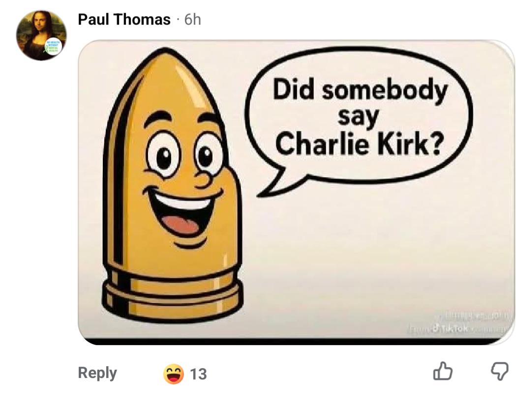 YoungBobRB's tweet photo. I've been sent several posts from a left-wing activist group chat on Facebook mocking me and suggesting that I'll get a bullet in the neck for doing debate stands.

Now, this tells me two things.

First of all, we're annoying the right people.

And second of all the left, rather than engaging in fair debate, would wish death upon an actual 17 year old.
