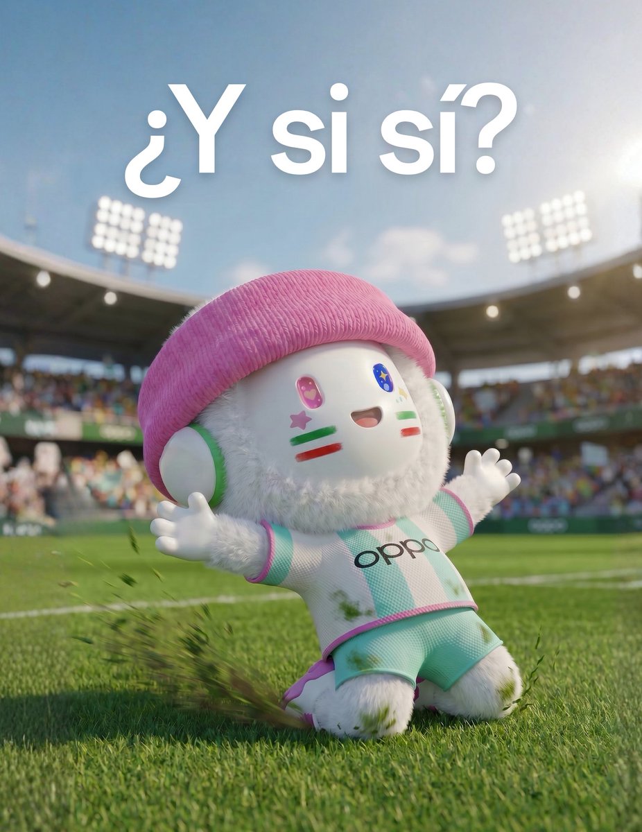 OPPOMexico's tweet photo. Esto no puede terminar hoy. Ollie y millones estarán alentando. ¡VAMOS MÉXICO! 🇲🇽 https://t.co/PgmtthPNlO