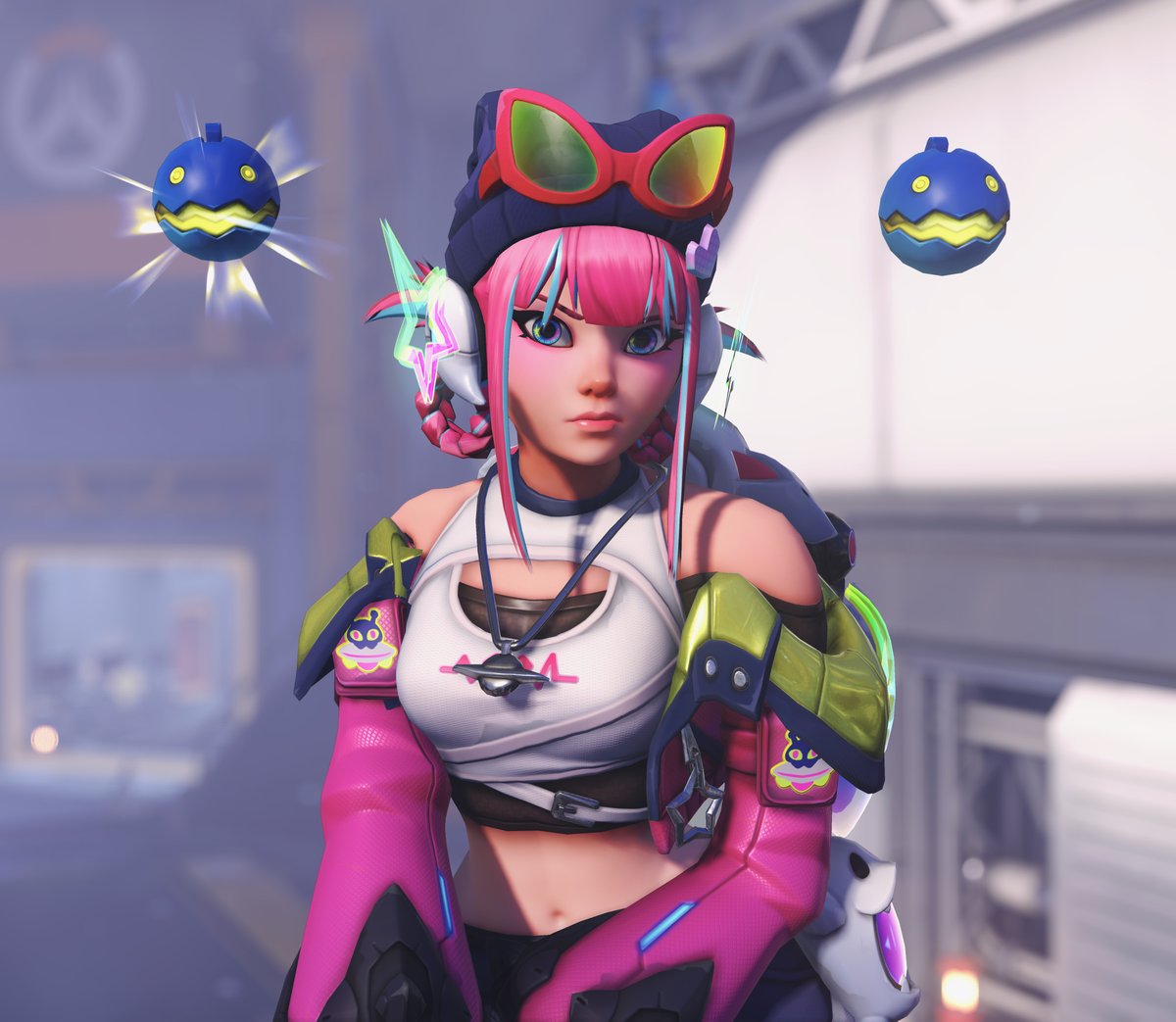 OverwatchNaeri's tweet photo. This new #Overwatch Juno Space Star Skin is really beautiful 💚🎵 https://t.co/wWm1eZ9P0E
