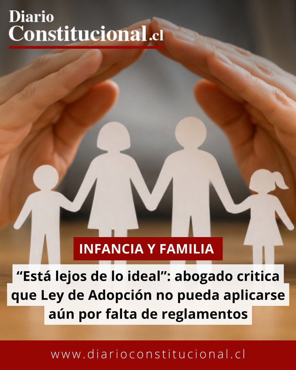 DiarioConst's tweet photo. 📢 ¿Puede una ley aprobada quedar paralizada por falta de reglamentos? Nueva Ley de Adopción aún no entra en vigencia, generando críticas por su impacto en los procesos y derechos de niños, niñas y adolescentes.

 Más en 👉 https://t.co/rEebML1Hfb

#DerechoDeFamilia #Adopción https://t.co/ukWBuYmYkd
