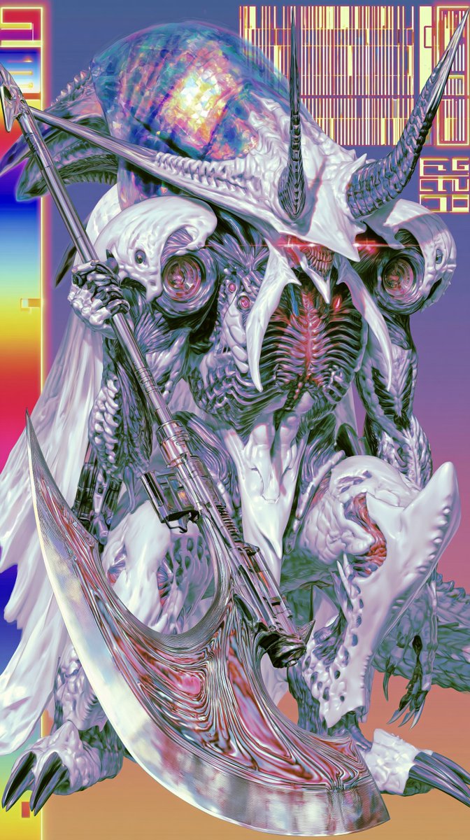 supernalmystic's tweet photo. Mecha Berserkers from Beyond Eternity

Biomorphic Power Armor

Psychedelic Concept Art

Heavy Metal Acid RPG https://t.co/bkEc7t5JcO