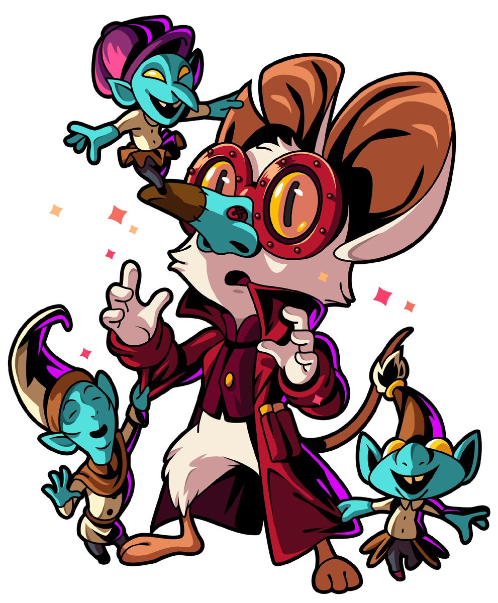 Bandygrass's tweet photo. Mina Cut Content Lore 🤓✨

Originally, Newsie was a Goblin Queen. If you equipped a trinket she'd give you, Mina could see and interact with her invisible "news goblins" around the island, who would give hints about secrets.

How else do you think Newsie gets all her news!? 😈 https://t.co/zUmwFEfa2C