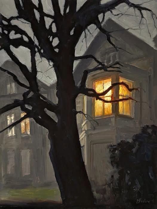 olgatuleninova's tweet photo. Andrii Frolov (b. 1977)
"Night Feeling", 2024
Oil on a panel , 12x16" https://t.co/7h4i8uUial