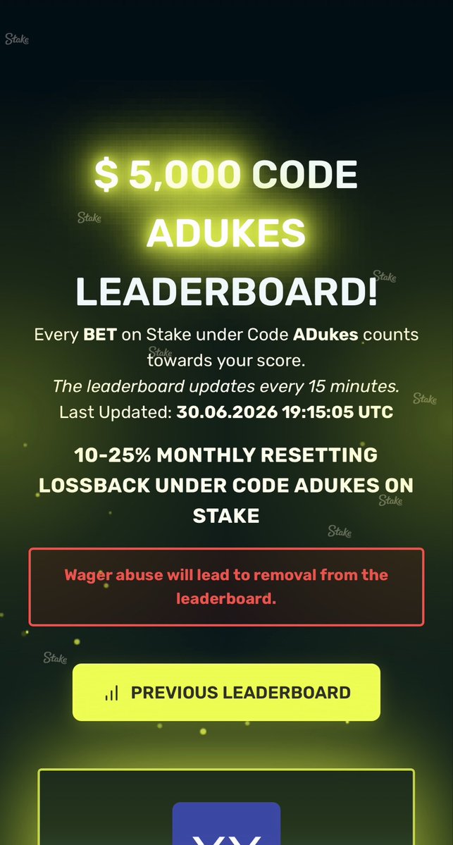kingadukes's tweet photo. https://t.co/Ocrfb9brrJ IS OFFICIALLY LIVE

$500 10 winners GIVEAWAY FOR CODE ADUKES USERS ON @Stake 

‼️Like-RT-FOLLOW‼️

https://t.co/T4HcfUlppE

$5,000 Leaderboard 
10-20% MONTHLY RESETTING LOSSBACK

Dm to get started <3 https://t.co/FpIhy3sZR0