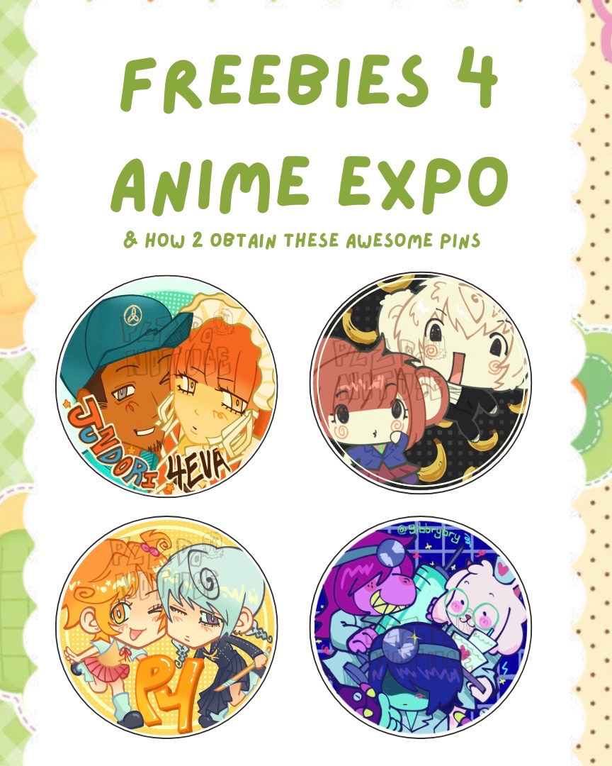 gibbrybry's tweet photo. Made some button freebies for anime expo!! https://t.co/Z5e6JJB3t2