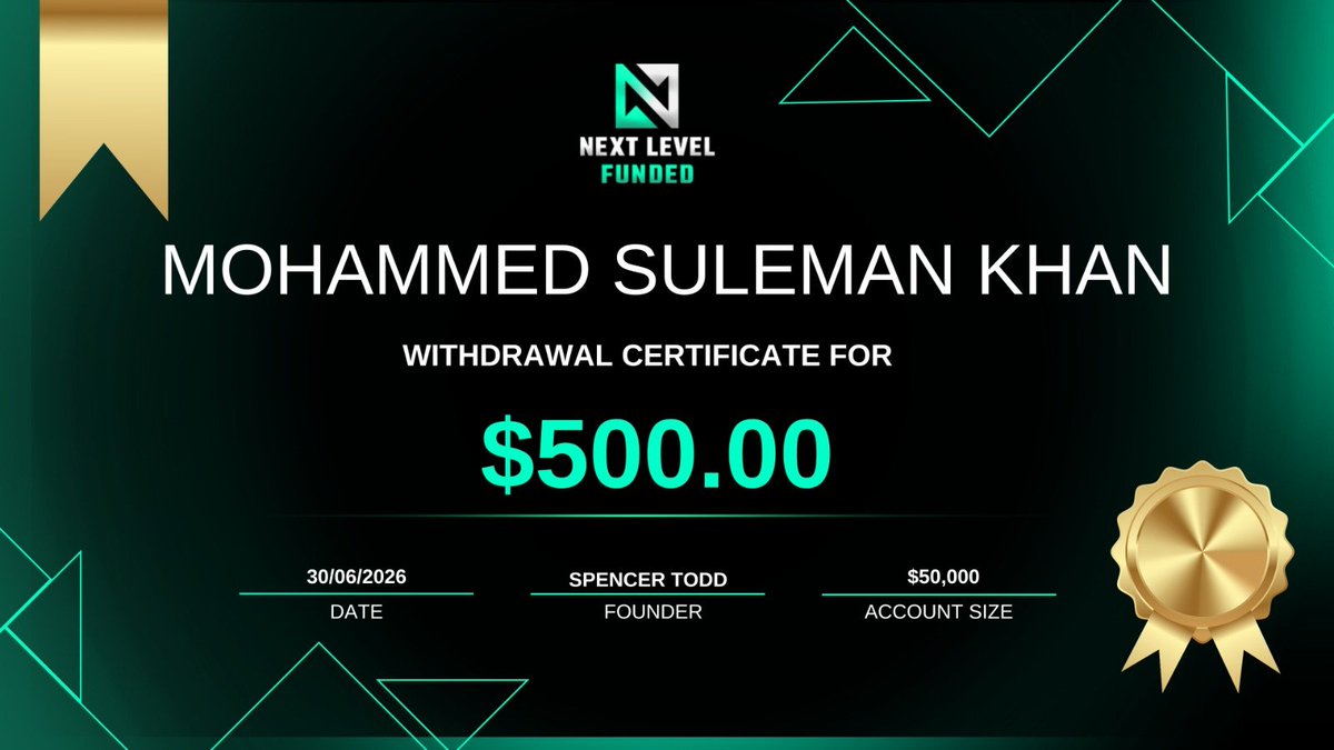 NextLvlFunded's tweet photo. The best proof a prop firm can show?

Traders getting payouts.

Congratulations to today's NLF payout recipients. Keep building. https://t.co/rPdbHxk6ep