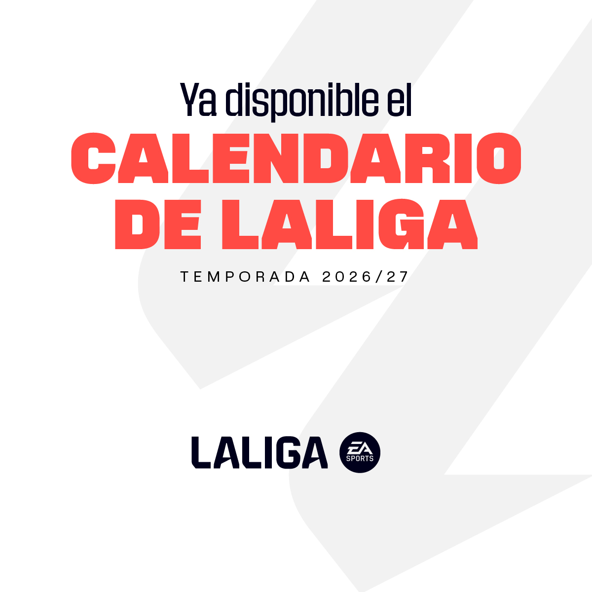 LaLiga's tweet photo. ¡Ya tenemos calendario! 📅⚽

El debut de tu equipo, #ELCLÁSICO y todos los partidazos de la temporada te esperan.

👀 Consulta todas las jornadas de #LALIGAEASPORTS.