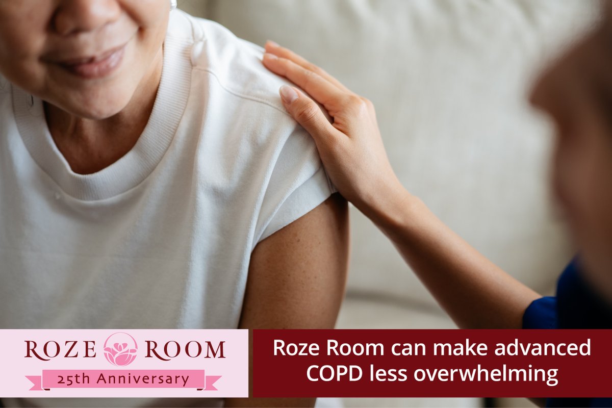 roze_room's tweet photo. Caring for a loved one with advanced COPD can feel overwhelming. You don't have to do it alone. Roze Room provides the support, guidance, and compassionate care that can make all the difference. https://t.co/z0qxrKA2hp https://t.co/zw1LqpIMt6