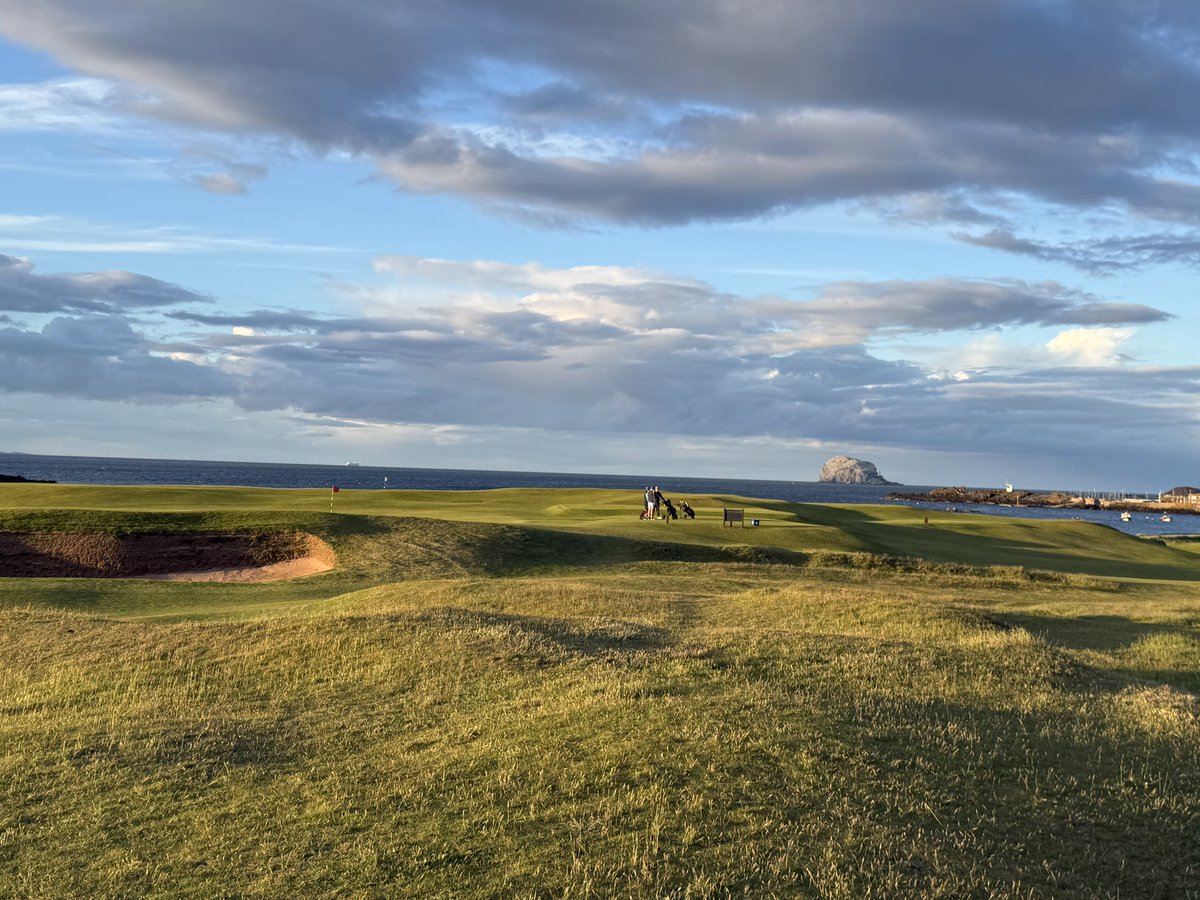 Top100Rick's tweet photo. North Berwick Golf Club 
#25 World Top 100
1832 - Old Tom Morris, Strath, Sayers
$425 USD 

I’ve been blessed to walk most of the great golf courses of the world. 

I’d put North Berwick with places like Cypress Point, Royal Melbourne, Augusta National, Tara Iti, and The Old Course as the best walks in golf. 

Is it the best 18 holes? No. It starts off with 2 world class golf holes. But then enters of a stretch of very good golf holes. Inland, fun golf holes, but not holes you will write home about. 

But as you make the turn, things change. Hole 9 brings you to the sea. And then things just get crazy. 

It’s just hole after hole that you will never forget. Not a single sleeper and a bunch of the most interesting golf holes in the world. 

Bass, Pit, Perfection, Redan, Gate (The Biarritz), Point Garry, Home. You won’t find a better stretch of golf on the planet and you won’t find a more beautiful stretch. Cypress may have the biggest climax, but sustained beauty here at a level unmatched. 

Are the views a factor? Of course. The views of Bass Rock are amazing as are the views of Treasure Island. It all adds to the day. 

The walk itself is delightful. It’s an easy walk and the place is so charming, honestly you feel 20 lbs lighter than normal. You walk on air here. 

The course has Old Tom’s name on it, but like most classic Scottish courses, it’s a course built by nature, time, and evolution. Many have lent their design skill as it has evolved from 6 holes to 18. Most recently Clyde Johnson did great work and soon Gil Hanse will add his own touch. 

I adore North Berwick. One of my favorite places on the planet and one that all golfers should strive to visit.