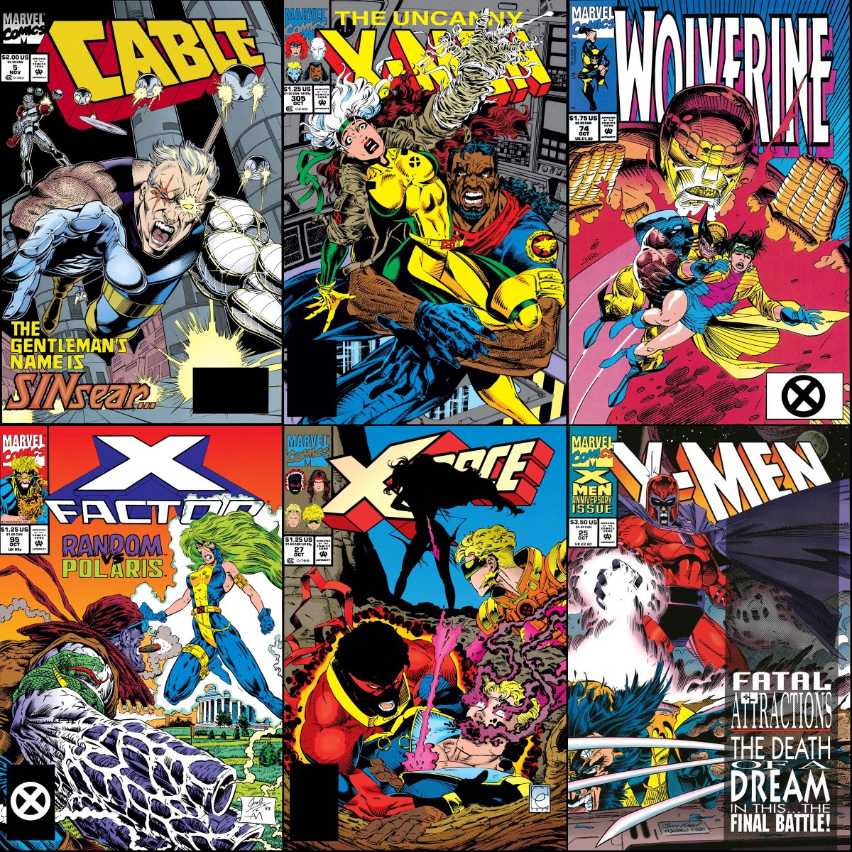 ClassicXMen's tweet photo. X-books that were on sale with cover dates of October 1993. https://t.co/SpYhVoc2K7