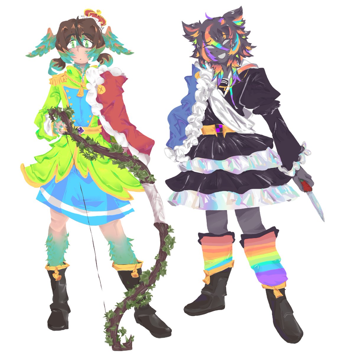 Asiko_v's tweet photo. Uu x revue starlight AU  designs 

2/12
#havocduo 
#parrotx2fanart #spokeisherefanart https://t.co/Pps4TN5GsI