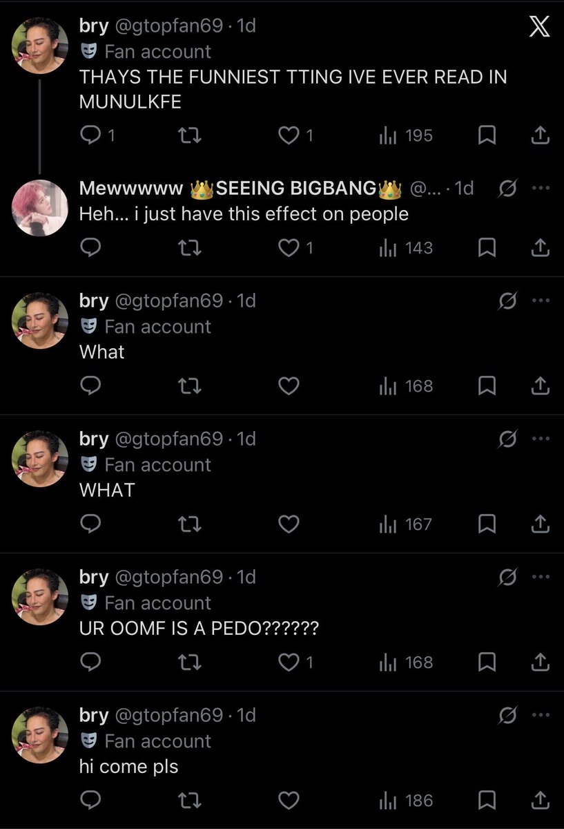 REFOUNDINTERNET's tweet photo. @gtopfan69 @jiyongyaoi Joking around with pedophilia 😭 https://t.co/GhpIXED3M3