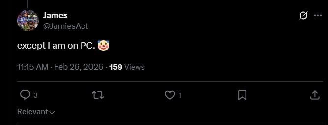 CKevin27's tweet photo. @JamiesAct you are not a ps5 fan https://t.co/cgqXcXchuu