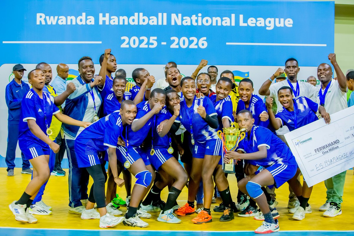 FerwahandRwanda's tweet photo. Congratulations to ESC NYAMAGABE Handɓall Club, the 2025/26 Women's National Handball League Champions 🏆🥇

#RwandaHandball https://t.co/6Rdpk1jZTq