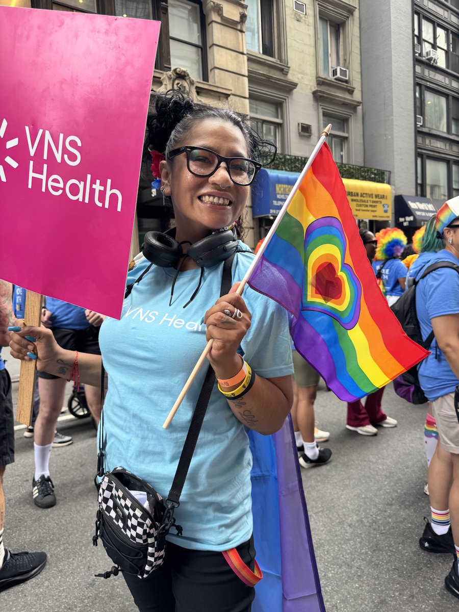 vnshealth's tweet photo. What a better way to finish Pride Month than celebrating at the NYC Pride Parade! ♥️🧡 💛 💚💙💜🤍🩷🩵🤎🖤   We had such a great time marching with folks from all walks of life for peace, love and equality. A big thank you to everyone who joined the parade! https://t.co/nGF1iyaM00