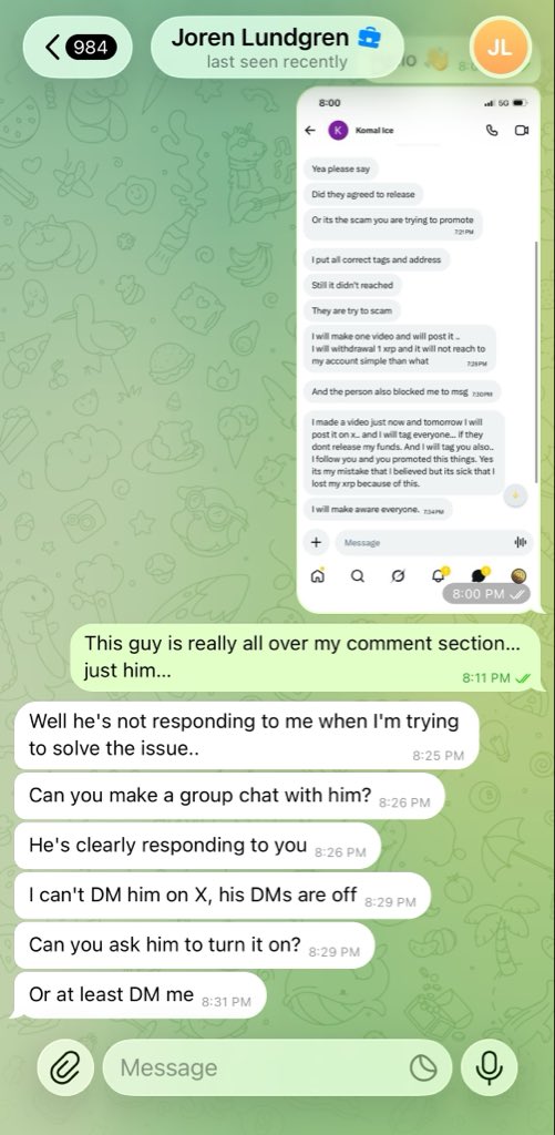 thatgirl_chichi's tweet photo. @IceKomal57794 @ParchieSha26370 @xora_finance He is really trying to help you and I’m also trying my best here… please I need you to stop with the comments… 

Besides you are the only one complaining. https://t.co/5UzSYk1KhC