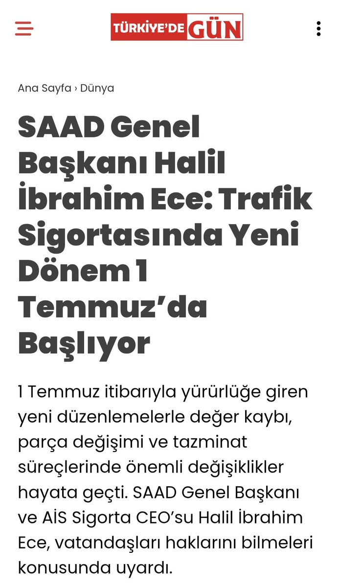 halilibrahimece's tweet photo. SAAD Genel Başkanı Halil İbrahim Ece: Trafik Sigortasında Yeni Dönem 1 Temmuz'da Başlıyor
 https://t.co/BqwCCU5diy
 https://t.co/GFNnML9qq9
 https://t.co/lh9P25PqDM https://t.co/rJJZiqtcVn