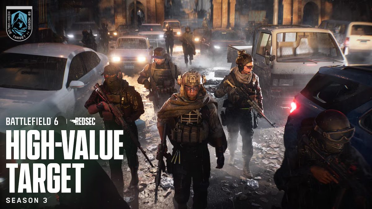 BF6_Central's tweet photo. 🎯 HUNT OR BE HUNTED! 🎯

Season 3: High-Value Target is LIVE! Fight through chaotic streets in the new "Wet Work" event (until July 14). Drop in as a hitman in Multiplayer &amp; REDSEC.

🎮 FREE TRIAL is running now until July 6!

#Battlefield6 #BF6 #REDSEC https://t.co/9vyHF3cimW