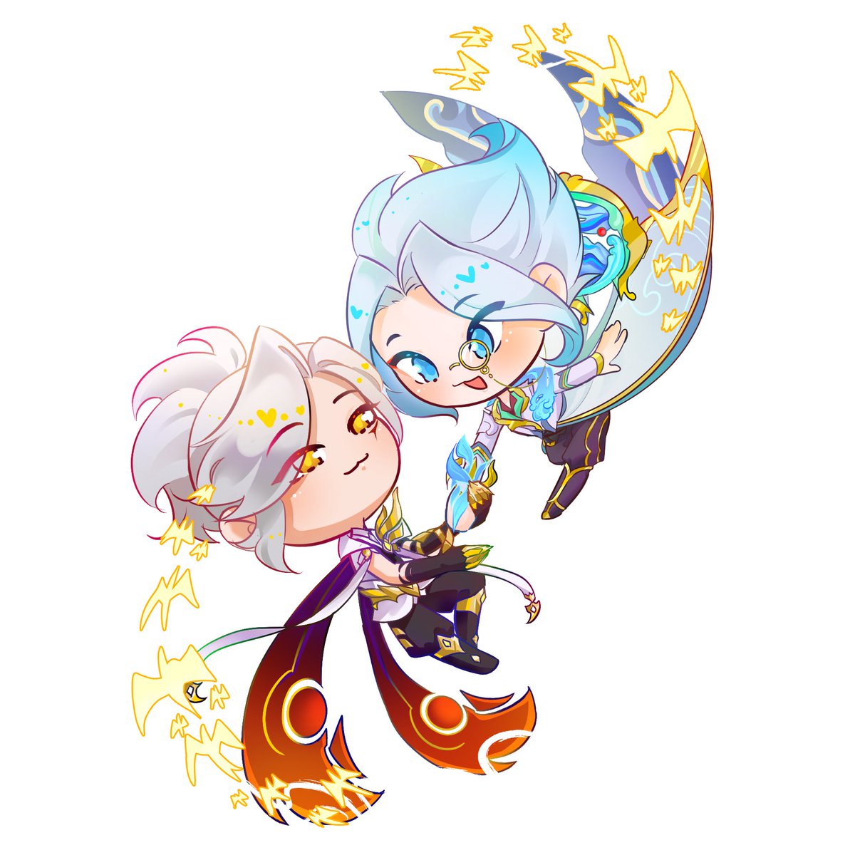 sean_sophia's tweet photo. Here’s another cute one i really liked to, printed as acrylic block 
#Monatan #Aamon #Natan #MLBB #mlbbfanart https://t.co/Y7CywGwzFp