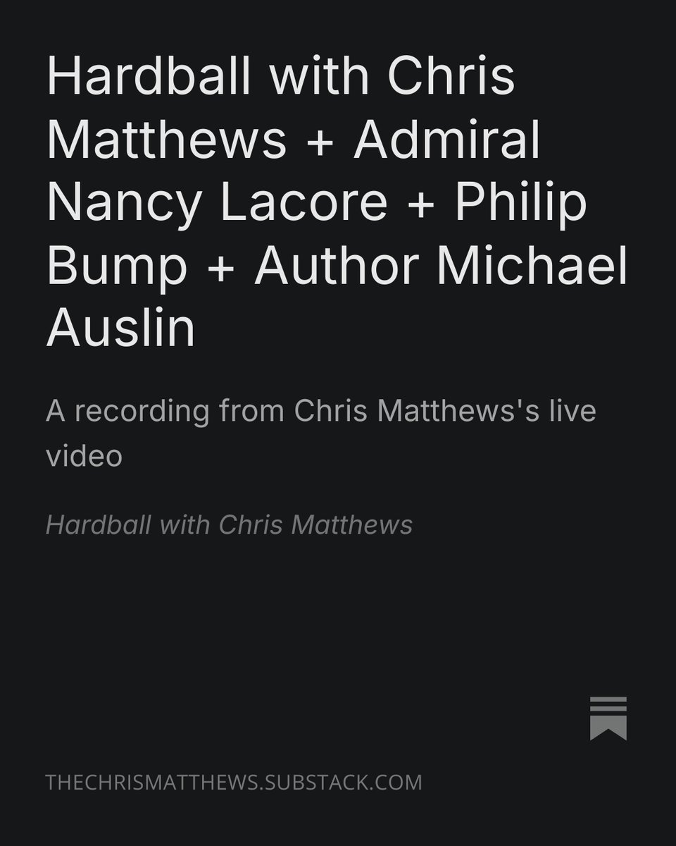 HardballChris's tweet photo. We had a great Hardball show today. Thank you @nancylacore @pbump and @MichaelAuslin. Check out the full conversation only on Substack https://t.co/yNZLBbUFUo
