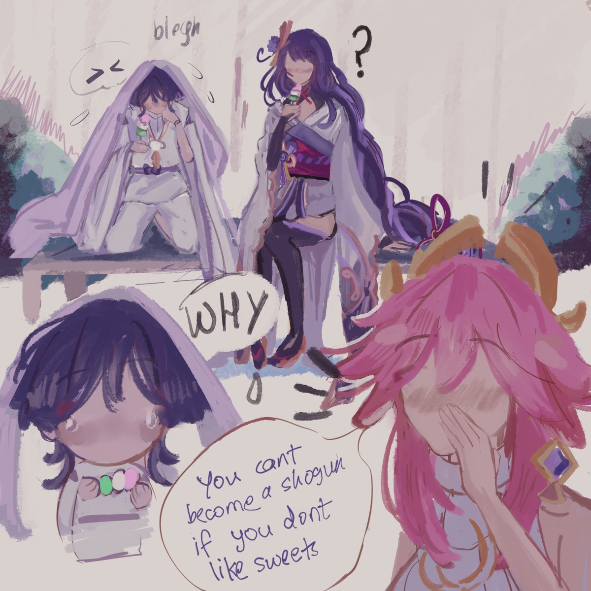 scarastar_'s tweet photo. yae bullying the youngest person ever https://t.co/CcRrpPrBks