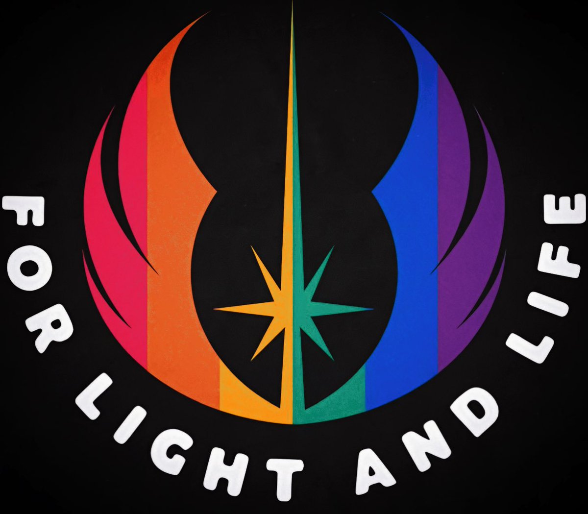 QuiGonJenna's tweet photo. Pride Month 2026 may be coming to a close, but the spirit of what Pride means lives on, always.

Sending so much love to my LGBTQ+ sisters, brothers, &amp; siblings, all across the galaxy. ✨

May the Force be with you. 🖤🏳️‍🌈🏳️‍⚧️ https://t.co/CdCqIs69fI