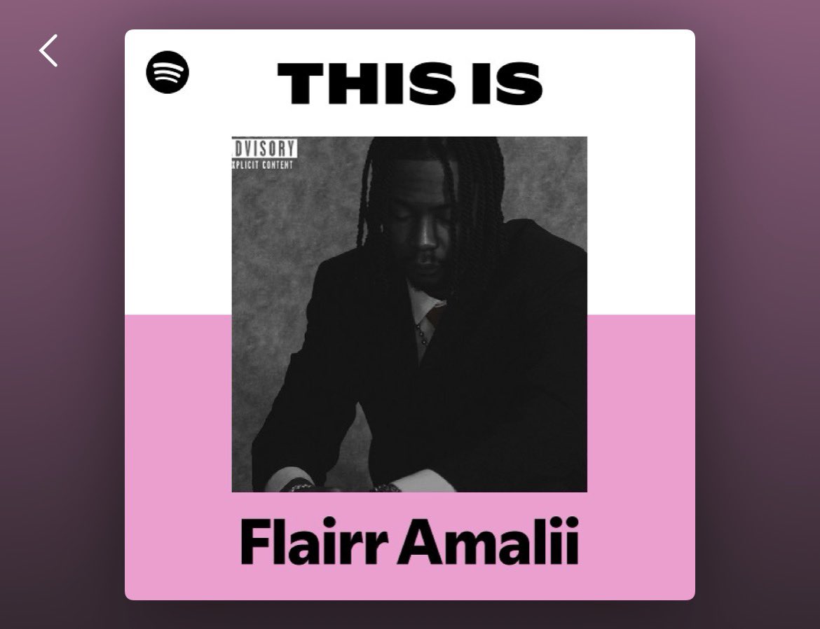 flairr_amalii's tweet photo. My catalog is finally big enough to have my own playlist curated by Spotify 😠 https://t.co/DMqPn2l1k6