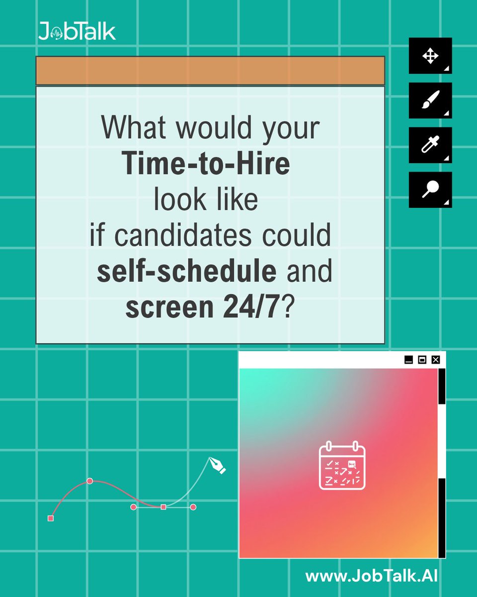 JobTalkAgent's tweet photo. What would your time-to-hire look like if candidates could self-schedule and screen 24/7? 🗓️

👉 demo@jobtalk.ai
#JobTalk #AIRecruiting #TimeToHire #SelfScheduling #24x7Recruiting #CandidateExperience #TalentAcquisition #RecruitmentTech #HRtech #AIScreening #SmartHiring https://t.co/VkZcDP1wVQ