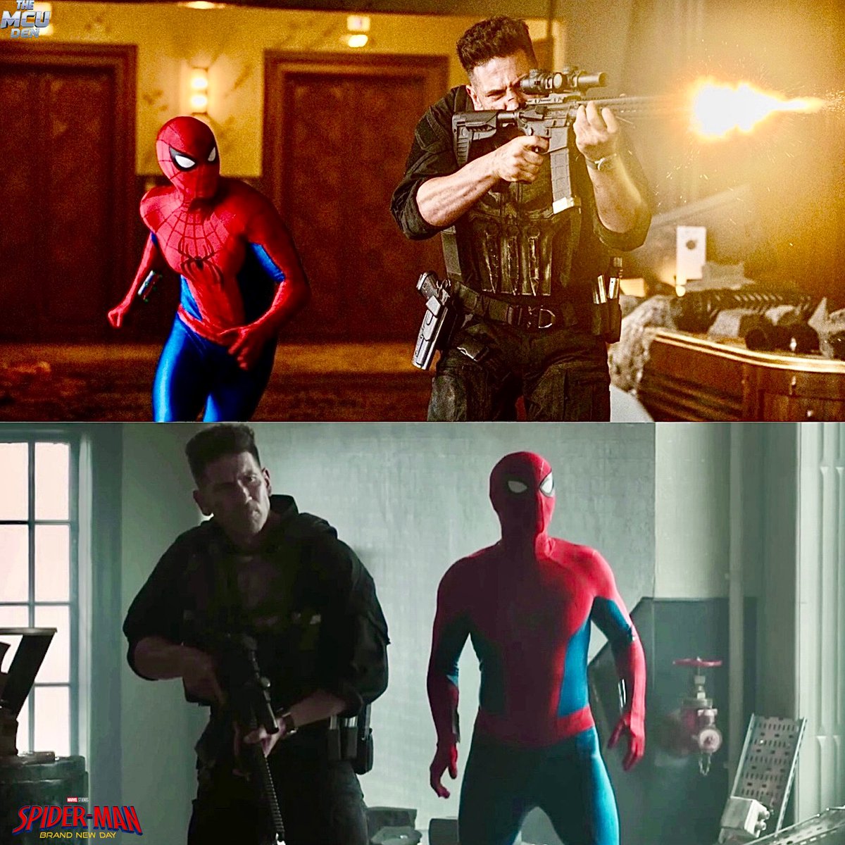 mcu_den's tweet photo. Tom Holland says he wants Spider-Man to appear in ‘The Punisher’ series:

“I want to do Spider-Man in his TV show. What happens when you take a PG-13 character and put him in a rated X TV show.”

(Via: IGN Benelux) https://t.co/rumnwfgele