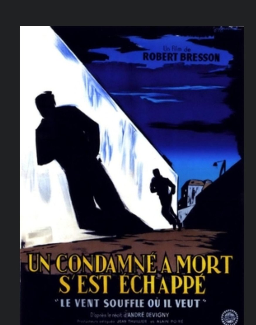 GorNevin's tweet photo. Robert Bresson üstaddan bir başyapıt, "Bir İdam Mahkûmu Kaçtı" 🌟🎞️👏1957'de Cannes Film Festivali 'nde Bresson'a En İyi Yönetmen ödülünü kazandırmış film, sinemanın ne olduğunu muhteşem karelerle gösteriyor bize. #robertbresson #biridammahkumukaçtı #film #sinema #haziran #yaz https://t.co/1v0RjesXrD