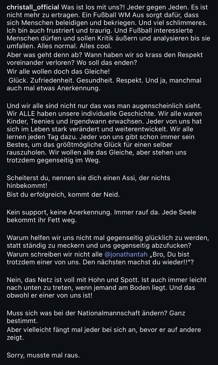 _x_jordan_x_000's tweet photo. Das was Christall sagt! https://t.co/YNzcwvb0JL