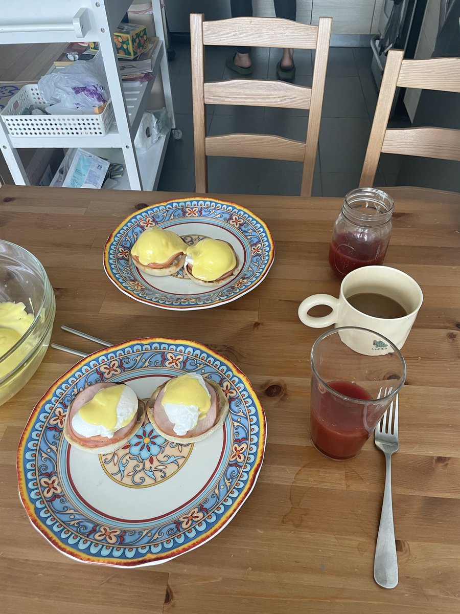 msg_angel's tweet photo. Ok he’s back in bc he made me perfect eggs Benedict https://t.co/dghsmlx4RP