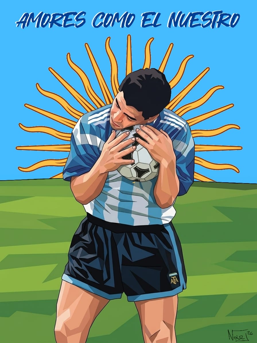 Naojpinturas's tweet photo. Amores como el nuestro quedan ya muy pocos...
Ilustración digital 🎨
 #maradona #argentina #naoj #diegomaradona https://t.co/f1i8Gcs7bX