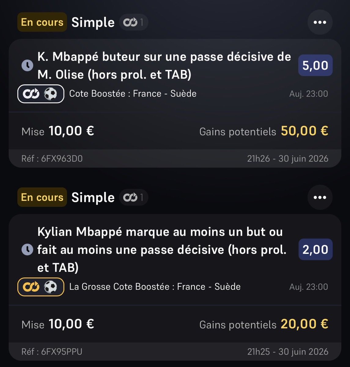 Herudy0's tweet photo. Build in public day 2 (50~>500€):
Après avoir stagné hier on risque plus ajd. Je n prend la cb wina et on mise 40 sur les 50€. 
Confiant. 
#teamparieur #herudy https://t.co/e2E6bJIdAF