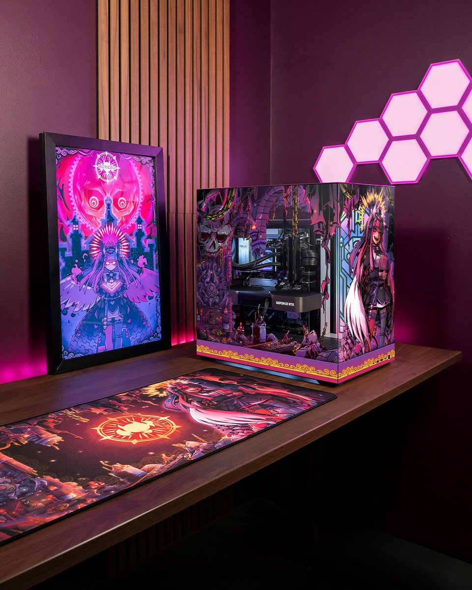 StarforgePCs's tweet photo. THE SUMMONING RITUAL HAS BEEN COMPLETED 😈

Our collaboration with @ironmouse featuring a custom PC, PC Case, Mousepad, and Wall Art is now available! https://t.co/1IQXN6UD4v