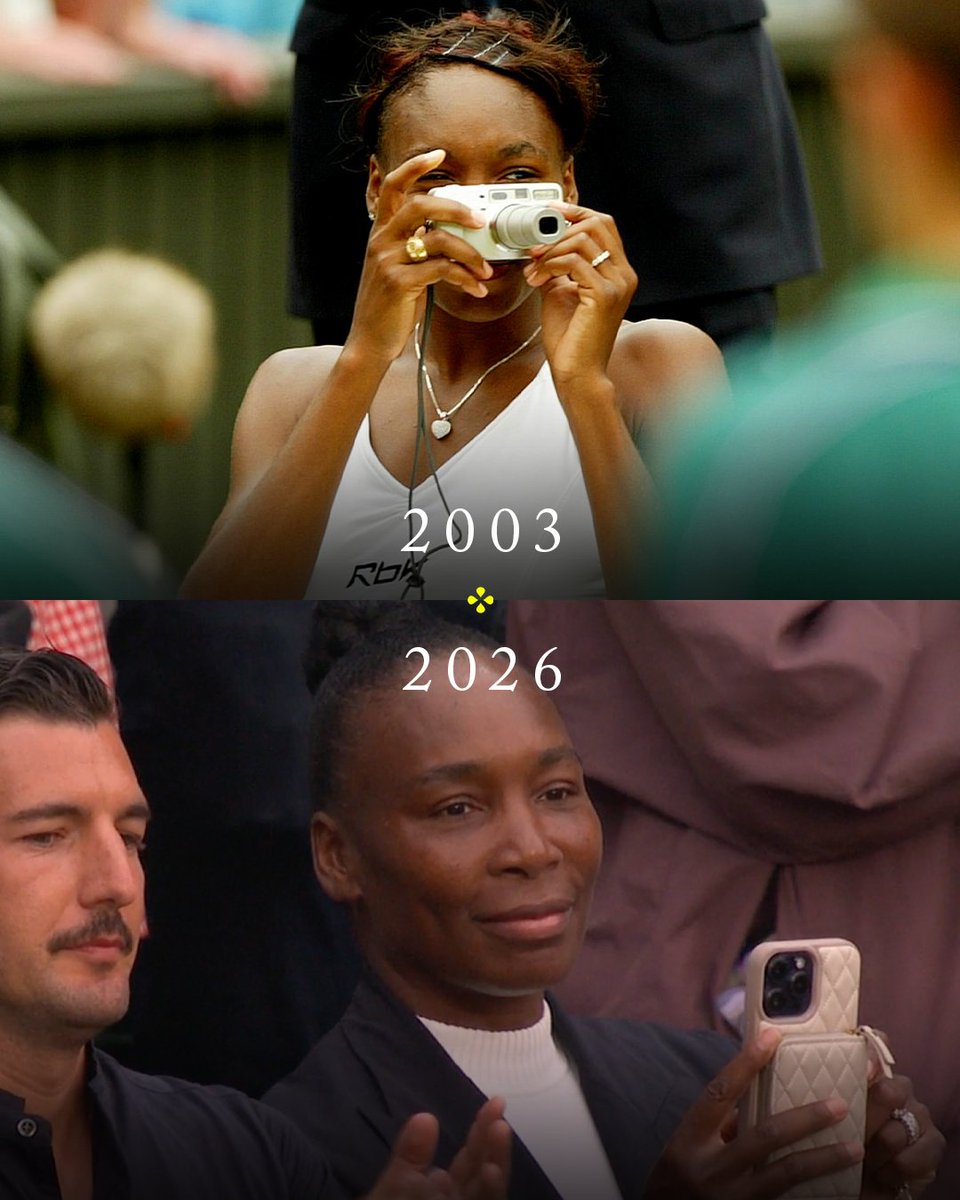 Wimbledon's tweet photo. Some things never change 🫶 📸

#Wimbledon | @Venuseswilliams https://t.co/A3khj9GvBp