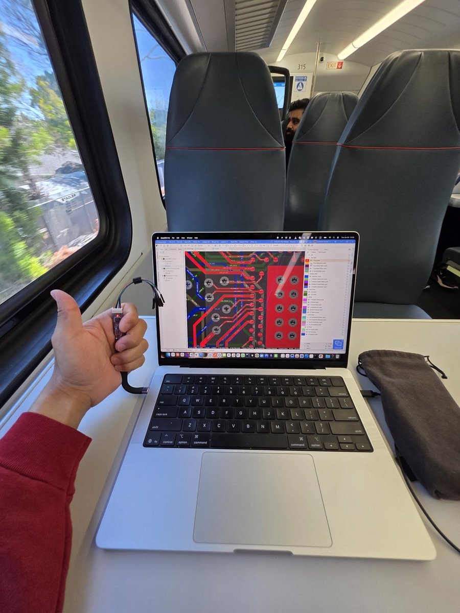 1nkfy's tweet photo. ~5 weeks to demo day. Routing the EEG sensor board for our gaming headset from a moving train.

8-channel EEG → real-time focus score → live on your stream. Hardware's hard. Ship anyway. https://t.co/j9x9IFiyGh
