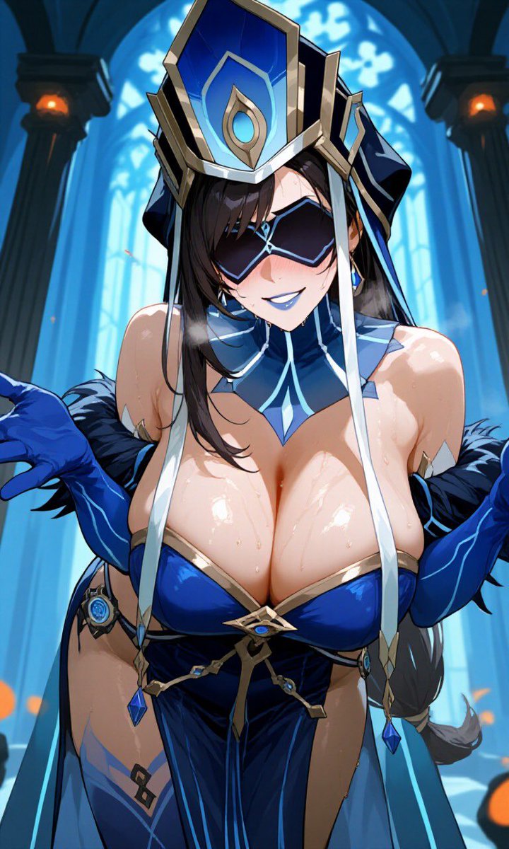 Rose82792's tweet photo. My my~ have my breasts caught your eyes?~ would you like to have a feel? Maybe even a taste for yourself~ all you have to do is join the mirror maidens, and it all can be yours~ join us and serve @genshinandaf for eternity~ https://t.co/4yplNbs2K4