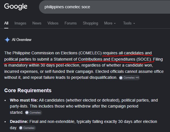 jam_paps's tweet photo. @BTSkookiepie @imtheatan Hindi nag-declare ng SOCE o statement of contribution &amp; expenditure si Marcoleta. Doon pa lang hindi na sya sumunod sa batas. Tapos inamin nya na tumanggap sya ng pera noong party-list congressman pa sya. Bribery yun. Plunder kung aabot ng 50Million. 75Million yung inamin nya. https://t.co/BVEWzSpuv7