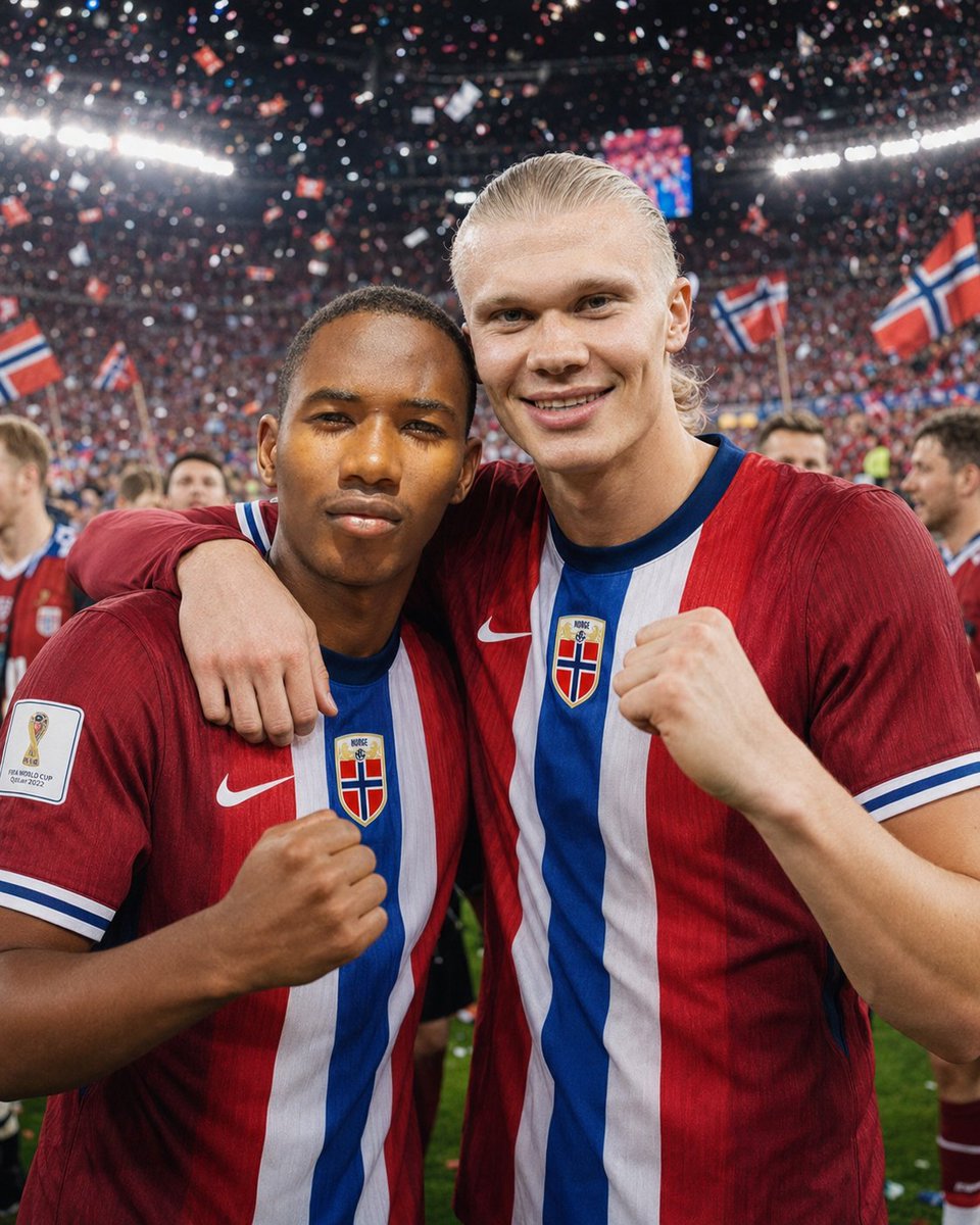 mairoba01's tweet photo. @TouchlineX Viking Haaland raiding goals left and right!  Here's my AI take on the legend . https://t.co/KNFSfi4U1x