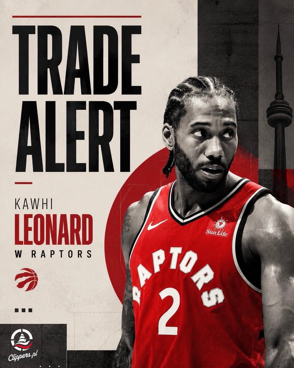 ClippersPL's tweet photo. ‼️ KAWHI LEONARD ODCHODZI DO RAPTORS

W zamian Clippers pozyskują:

- Brandon Ingram
- Gradey Dick
- pierwszorundowy pick
- pierwszorundowy pick
- pierwszorundowy pick swap
- drugorundowy pick 
- drugorundowy pick

#ClipperNation #NBApl https://t.co/xSNddVpANn