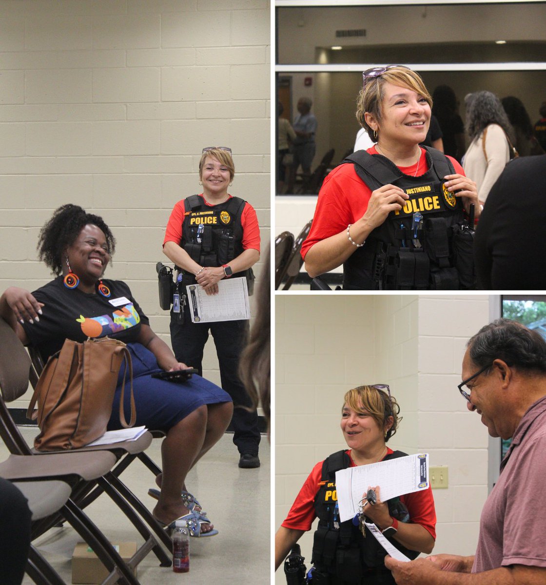 OrlDistrict2's tweet photo. District 2 Neighborhood Leaders gathered for updates on public safety and summer preparedness. Thank you to the Orlando Police Department and Orlando Utilities Commission (OUC) for sharing crime trends, energy-saving tips, and resources with residents. https://t.co/2vm56keOCT